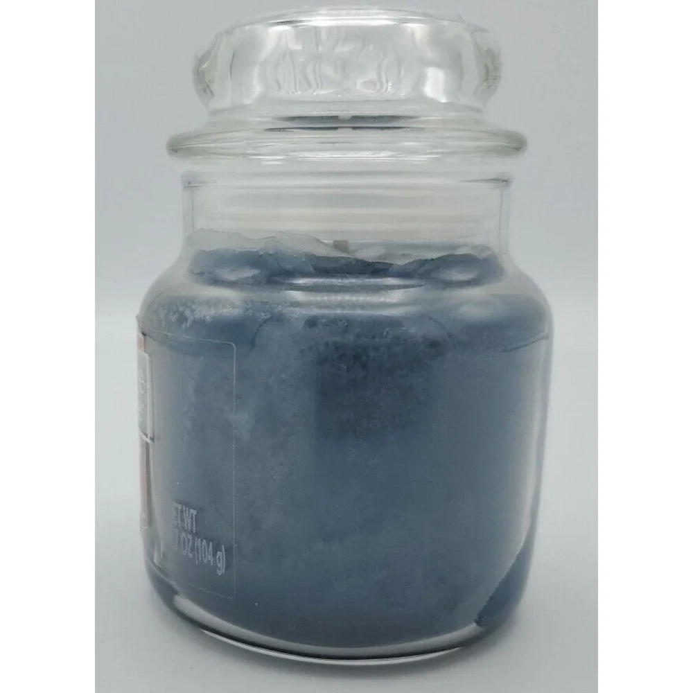 Autumn Gathering‎ Yankee Candle 3.7 oz Sm Jar Lid Homewarmer Blue Retired Rare
